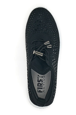 Sneakers Nere Con Strass The First Active 2021602
