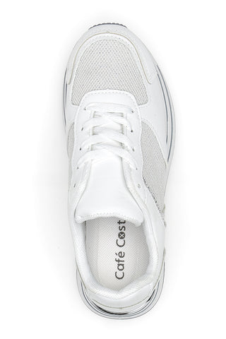 Weiße Flatform-Sneaker von Cafè Cost 231