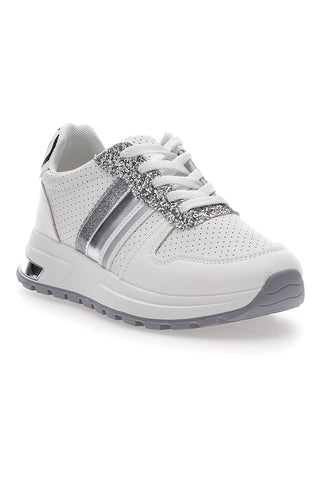 Sneakers Bianche Con Dettagli Argento Cafe' Cost 206