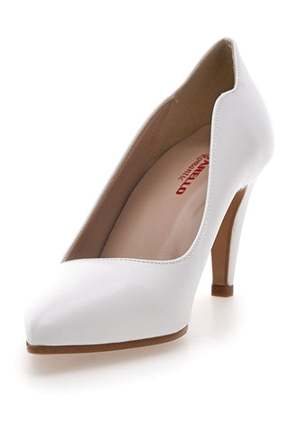 Pittarello Romantische weiße Hochzeitspumps 4605