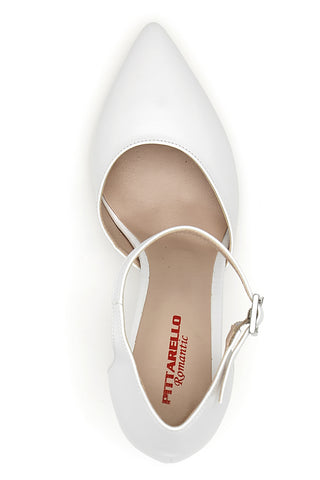 Weiße Pumps mit Riemen Pittarello Romantic 4615