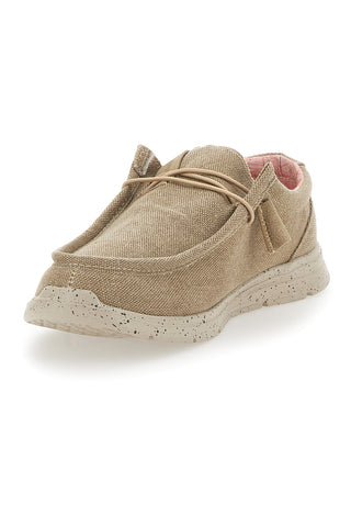 Beigefarbene Canvas-Loafer für Herren Sevenoaks 1147