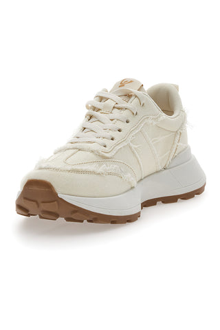 Freddy 7604 Cremefarbene Jeans-Sneaker