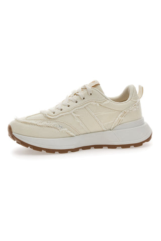 Freddy 7604 Cremefarbene Jeans-Sneaker