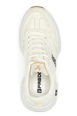 Freddy 7604 Cremefarbene Jeans-Sneaker
