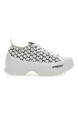 Weiße Plateau-Sneaker Freddy 7582