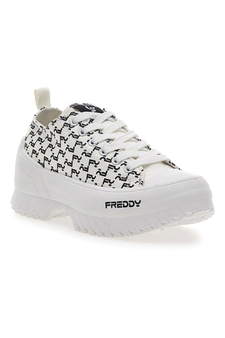 Weiße Plateau-Sneaker Freddy 7582