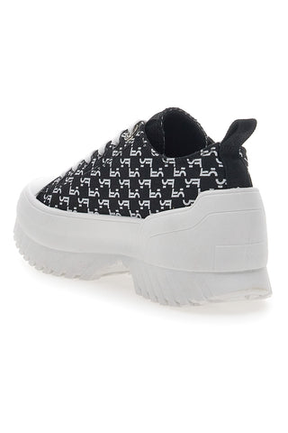 Freddy 7582 Schwarze Plateau-Sneaker