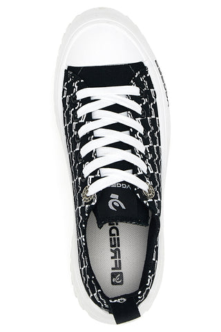 Freddy 7582 Schwarze Plateau-Sneaker