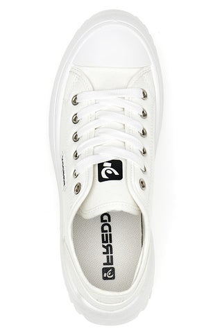 Weiße Sneakers mit Plateau Freddy 7601