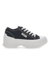 Schwarze Sneakers mit Plateau Freddy 7601