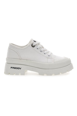 Weiße Plateau-Sneaker für Damen Freddy 7603