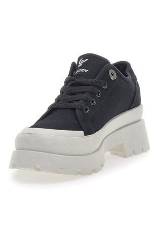 Schwarze Plateau-Sneaker Freddy 7603 für Damen