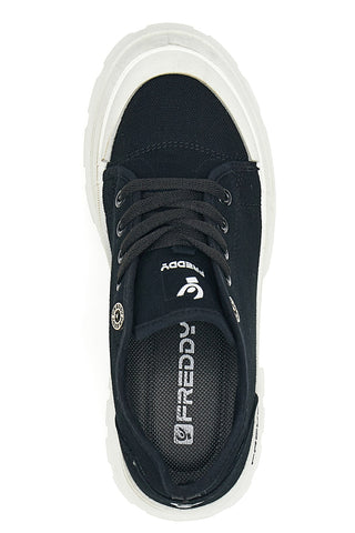 Schwarze Plateau-Sneaker Freddy 7603 für Damen