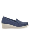 Marineblaue Keil-Loafer von Prima Riga 4320