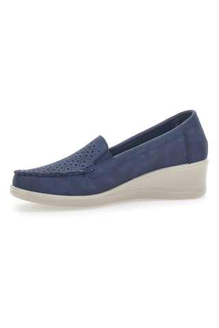 Marineblaue Keil-Loafer von Prima Riga 4320
