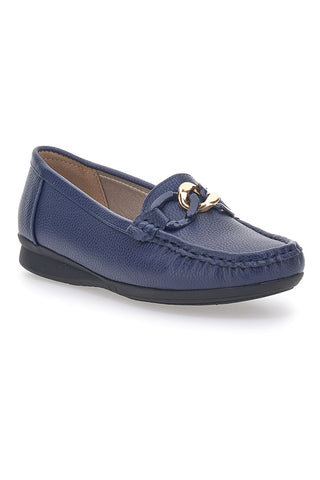 Blaue Slipper mit Golddetail First Line 3170