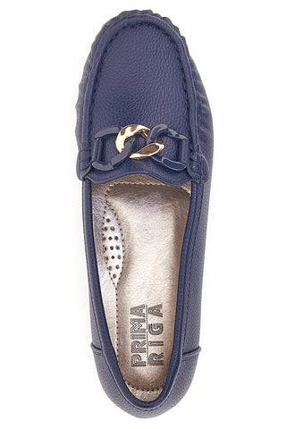 Blaue Slipper mit Golddetail First Line 3170