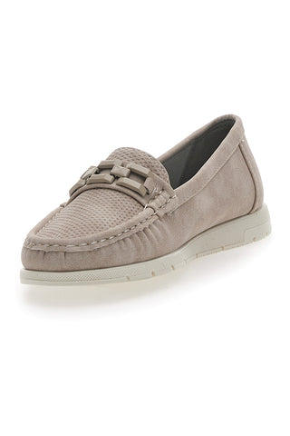 Mocassini Beige Con Catenina da Donna Prima Riga 9194