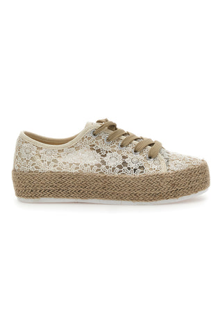 Espadrilles mit Spitze Cream Energy 122
