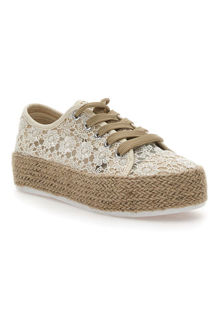 Espadrilles mit Spitze Cream Energy 122