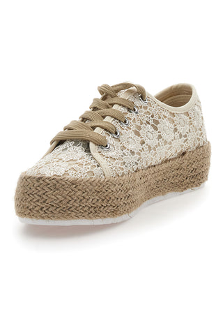Espadrilles mit Spitze Cream Energy 122