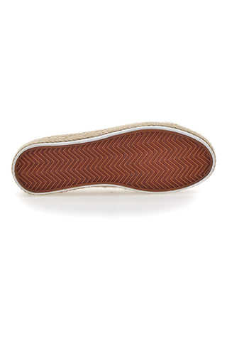 Weiße und beige Sneakers mit gestickter Textur und Flatform Energy 131