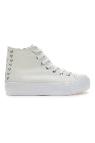 Sneakers Mid-Cut Bianche Con Platform Energy 117
