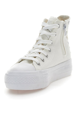 Weiße Mid-Cut-Sneaker mit Plateau Energy 117