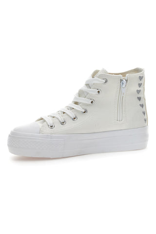 Weiße Mid-Cut-Sneaker mit Plateau Energy 117