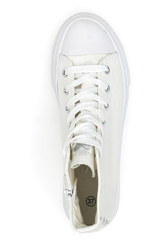 Weiße Mid-Cut-Sneaker mit Plateau Energy 117