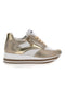 Weiß-goldene Sneakers mit Plateau Energy 40