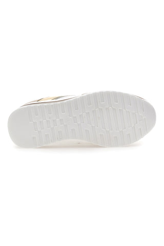 Weiß-goldene Sneakers mit Plateau Energy 40