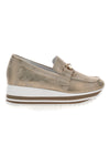 Mocassini Beige Con Morsetto Oro e Platform Energy 42
