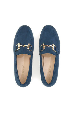 Blaue Energy 1000-Mokassins mit Absatz