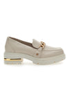 Beige Energy 1302 Mokassins mit Absatz