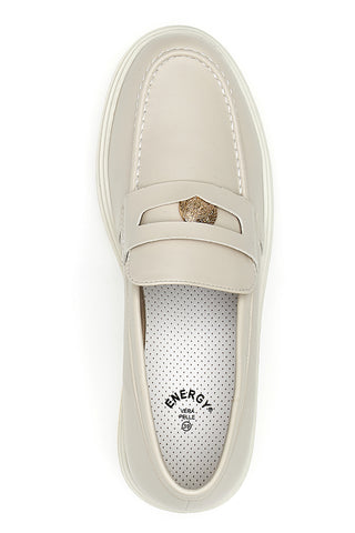 Mocassino Beige e Dettagli Oro Energy 1303
