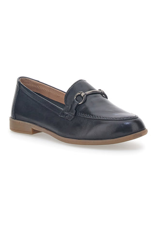 Mocassini Neri Con Morsetto Metallico Pittarello Look 01 M