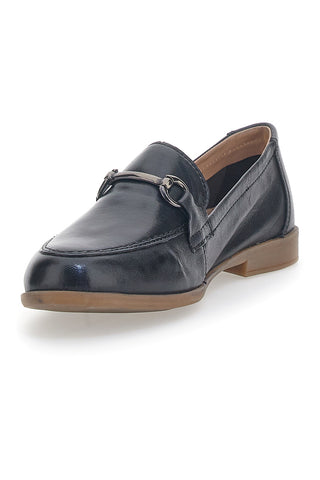 Schwarze Slipper mit Metallklammer Pittarello-Look 01 M