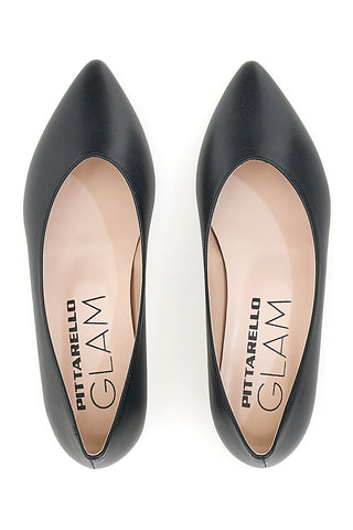Pittarello Glam schwarze spitze Ballerinas 3890V