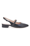 Pittarello Glam schwarze Slingback-Ballerinas 3888