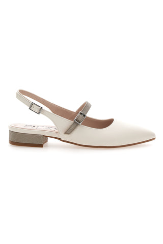 Pittarello Glam Cream Slingback-Ballerinas 3888