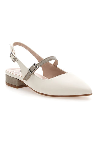 Pittarello Glam Cream Slingback-Ballerinas 3888
