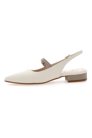 Pittarello Glam Cream Slingback-Ballerinas 3888