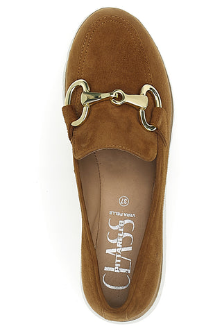 Mokassin aus echtem braunem Wildleder PITTARELLO KLASSE 4930