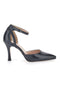 Schwarze Pumps mit Riemen Pittarello Vogue 89