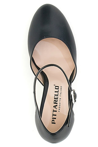Schwarze Pumps mit Riemen Pittarello 4569