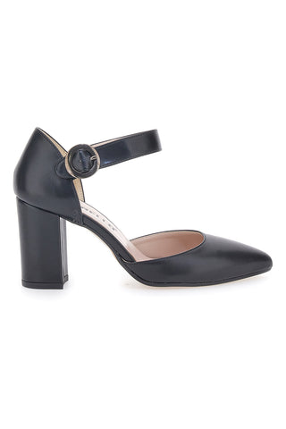 Schwarze Pumps mit Riemen Pittarello 4122