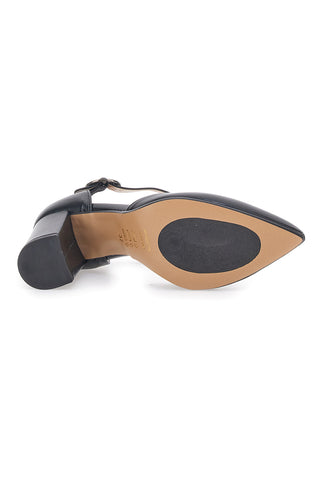 Schwarze Pumps mit Riemen Pittarello 4122