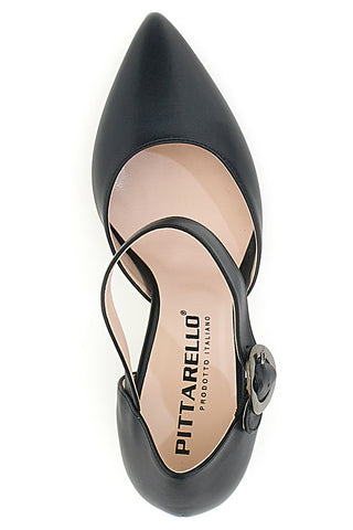 Schwarze Pumps mit Riemen Pittarello 4122